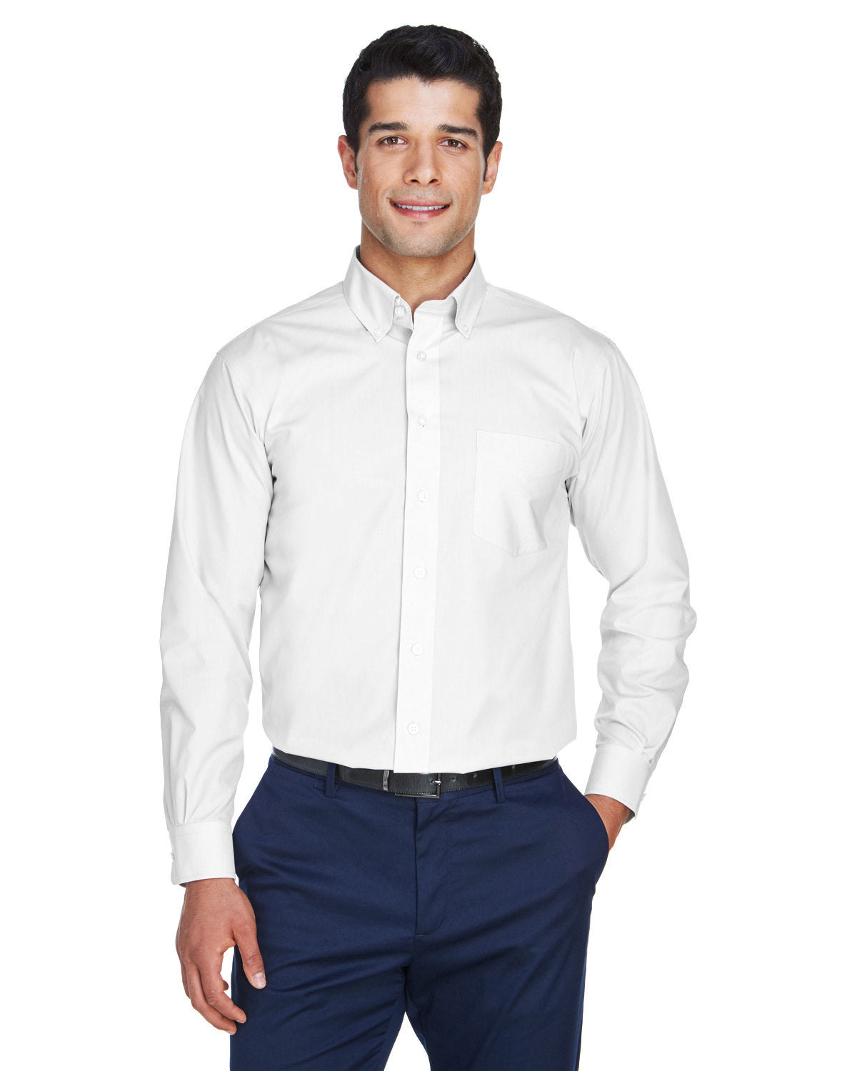 Men's Crown Collection® Solid Broadcloth Woven Shirt