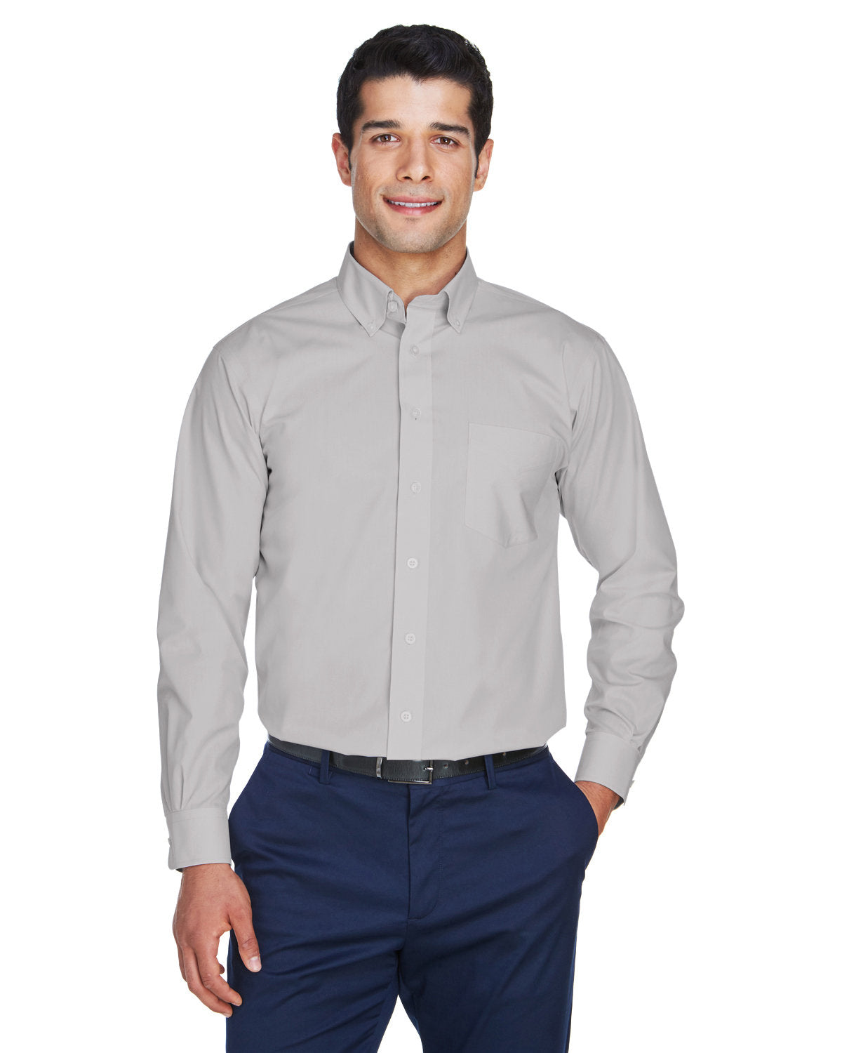 Men's Crown Collection® Solid Broadcloth Woven Shirt