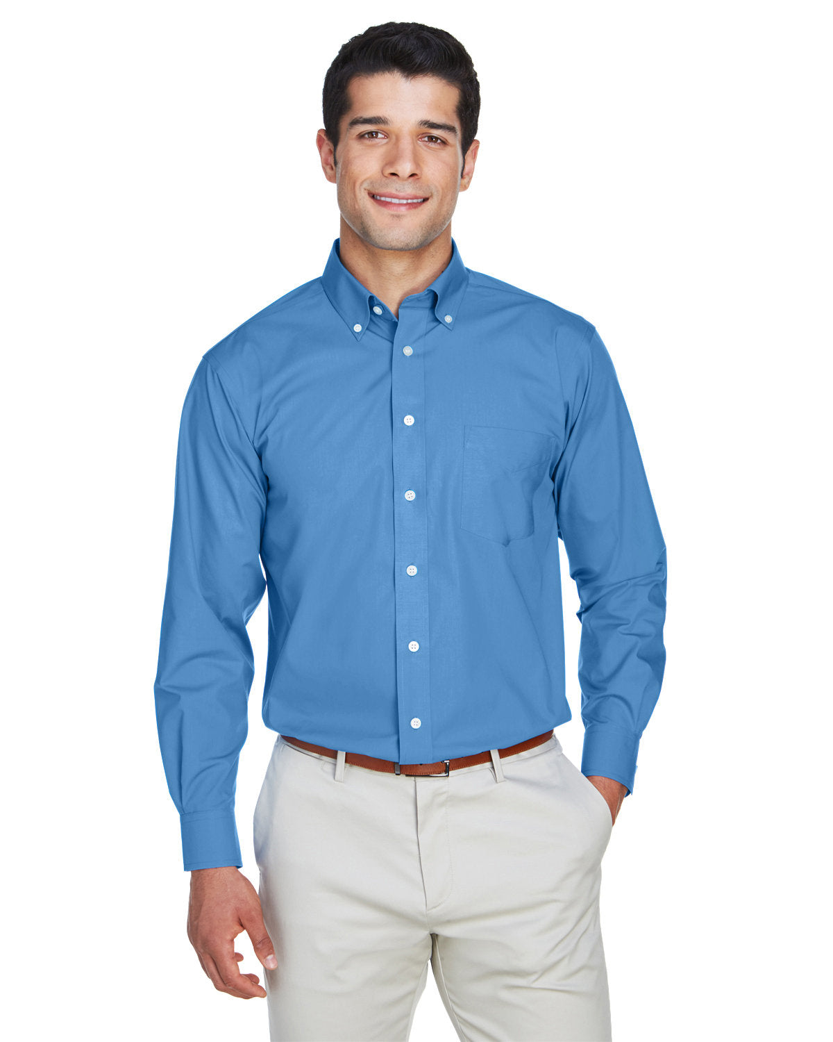 Men's Crown Collection® Solid Broadcloth Woven Shirt