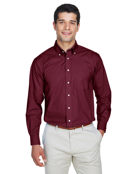 Men's Crown Collection® Solid Broadcloth Woven Shirt