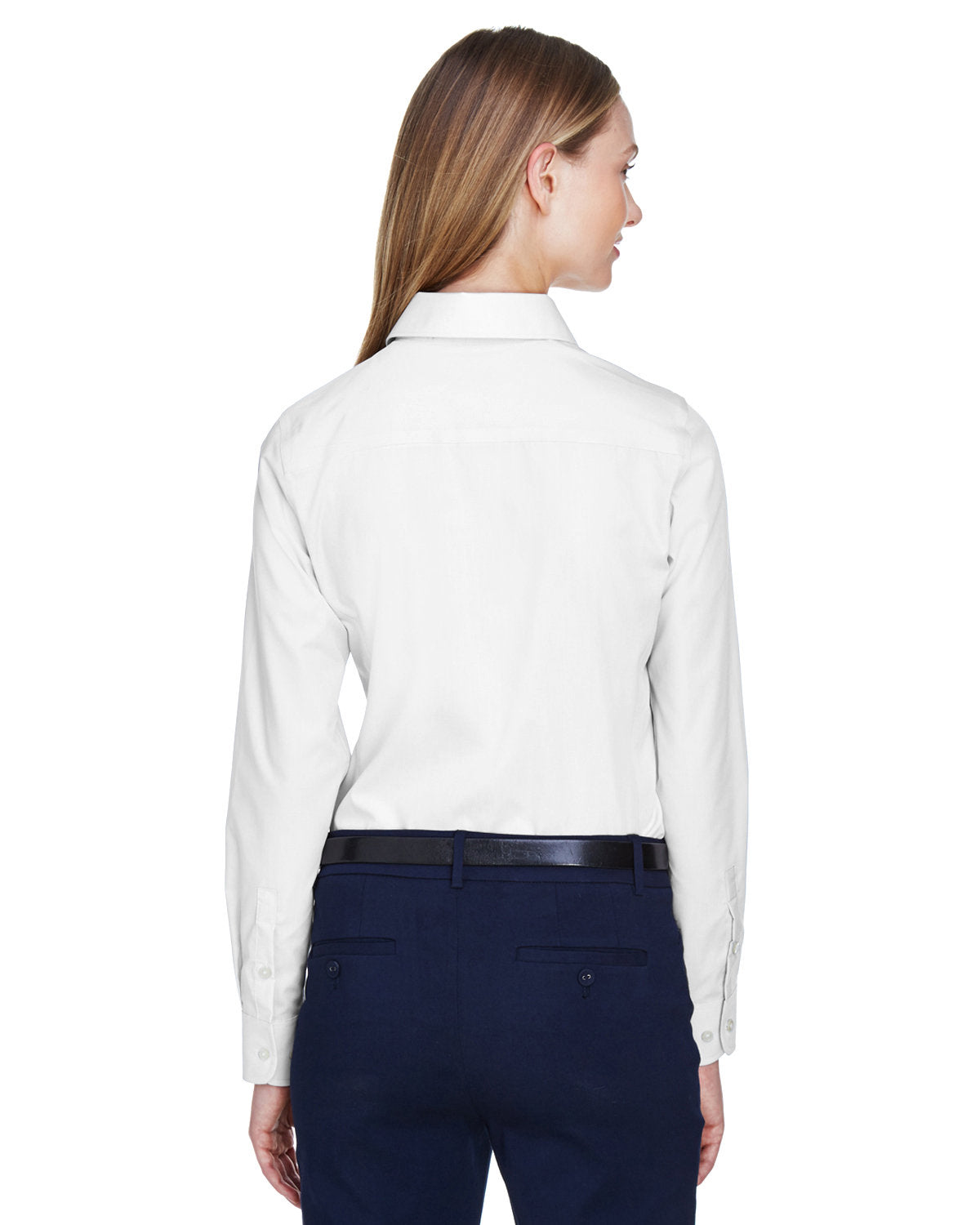 Ladies' Crown Collection® Solid Broadcloth Woven Shirt