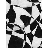 African Print Elastic Knit Fabric - Black, White Shattering The Glass Ceiling, 58" Width (1 Yard)