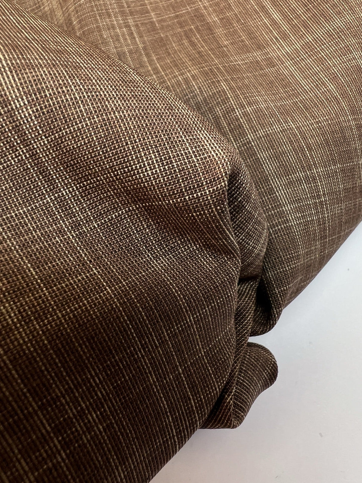 Wool Melange Fabric Brown Beige Stretch