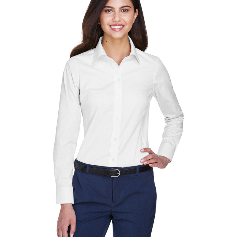 Ladies' Crown Collection® Solid Oxford Woven Shirt