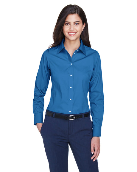 Ladies' Crown Collection® Solid Oxford Woven Shirt