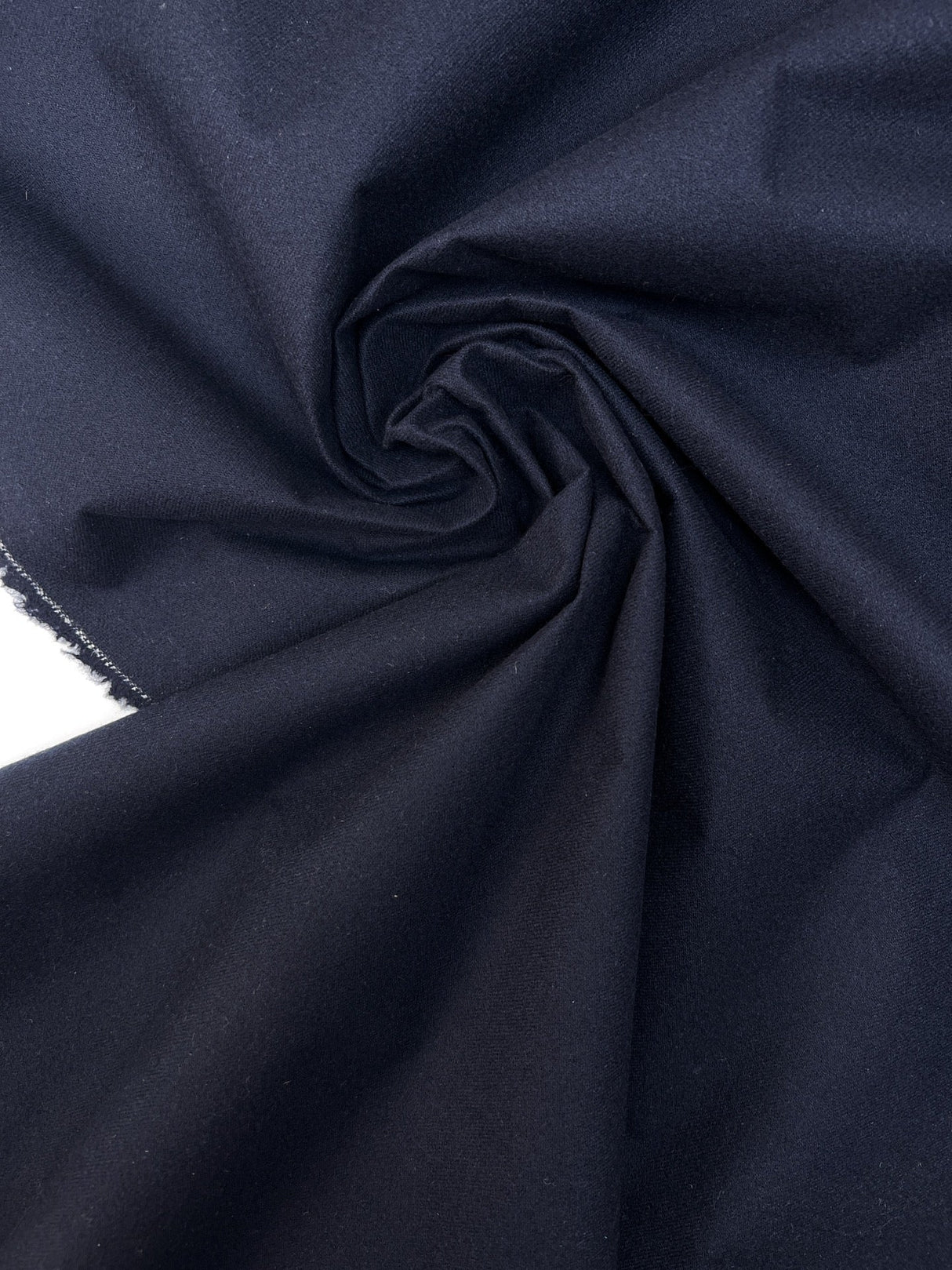 Italian Wool Twill White Blue Fabric
