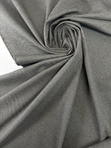 Viscose Knit Geometric Gray Stretch Fabric
