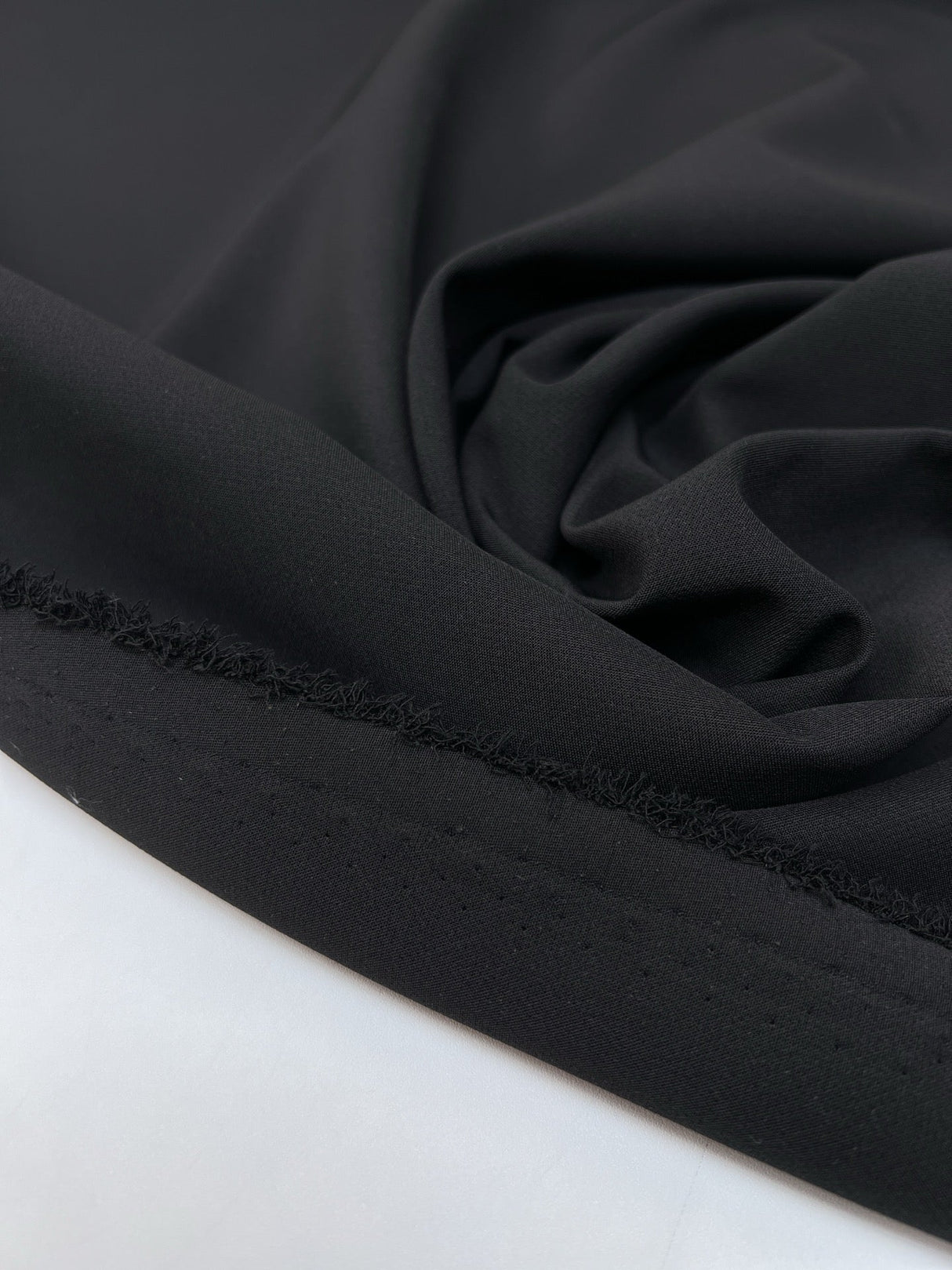 Polyester Elastane Crepe Suit Fabric Black