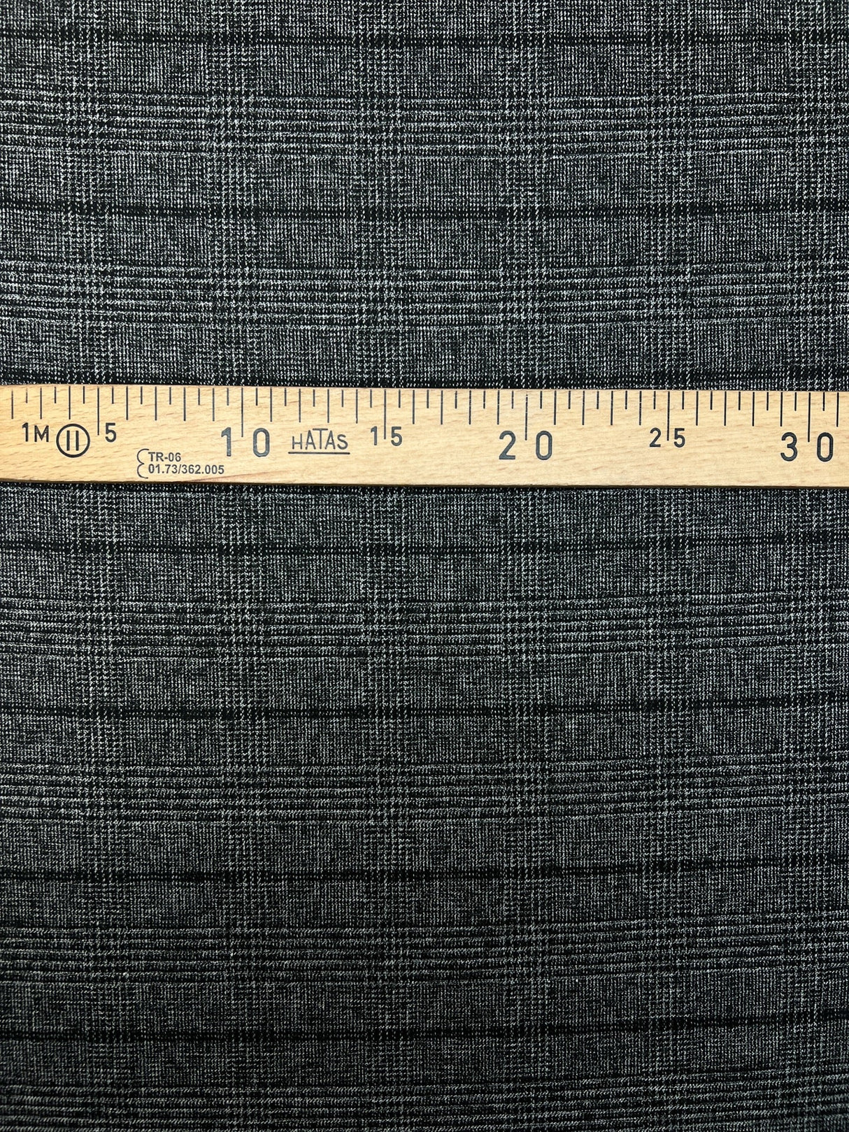 Tweed Suit Fabric Gray Black