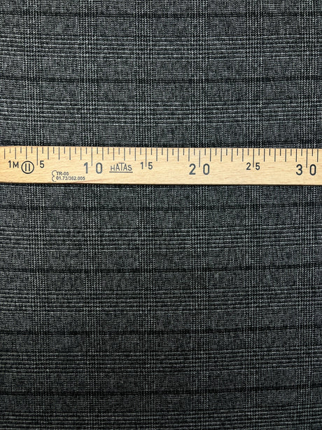 Tweed Suit Fabric Gray Black