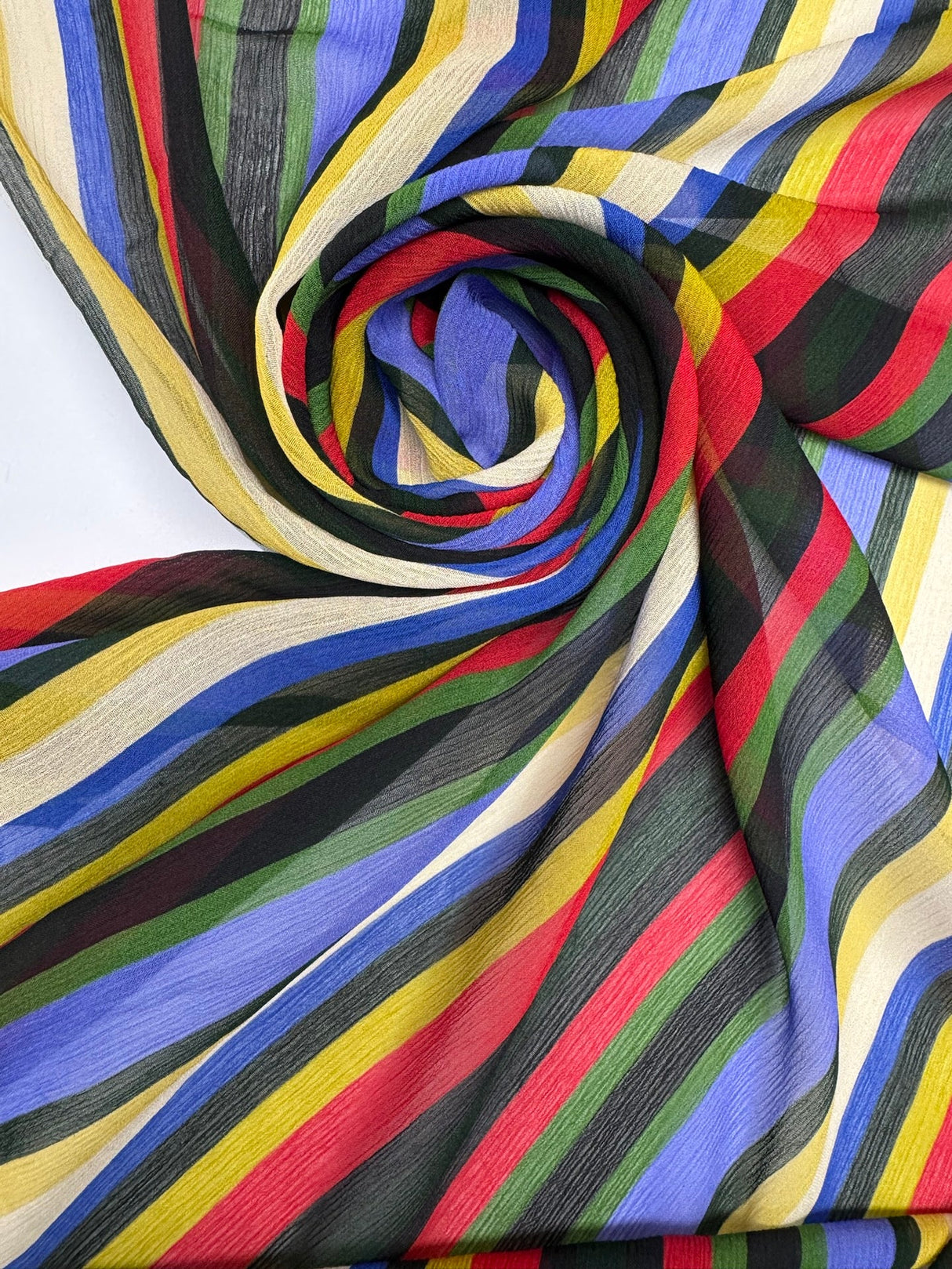 Viscose Chiffon Multicolour Crinkled