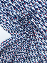 Cotton Poplin Blue Shade Geometric