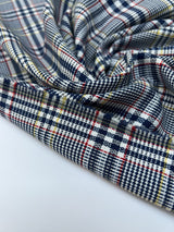 Polyamide Checked Suiting Fabric Blue