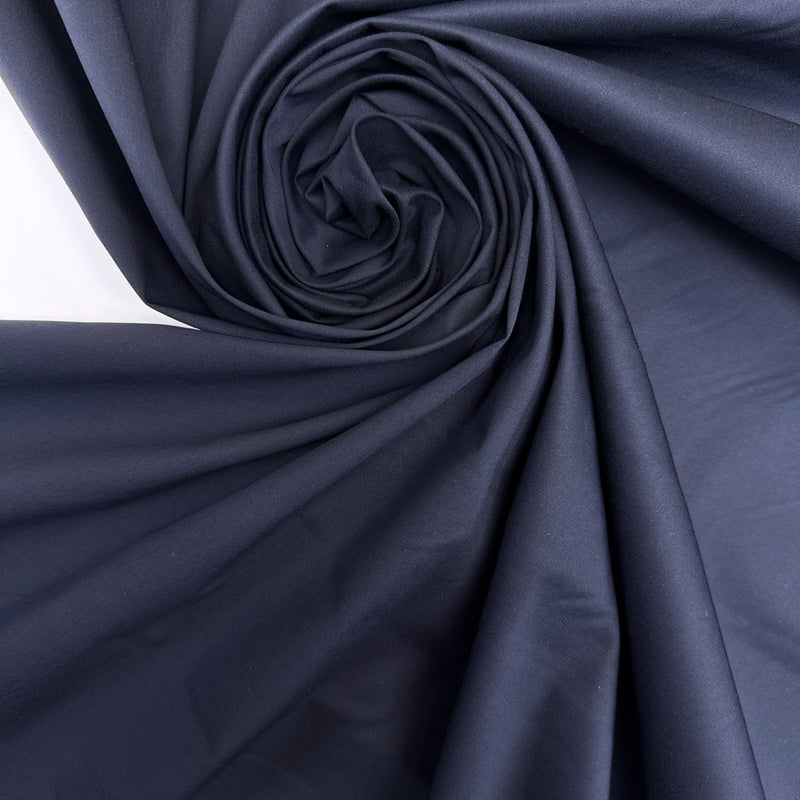 Viscose Polyester Blend Woven Blue Stretch Fabric