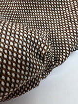 Wool Polyamide Suiting Fabric Brown White Shades
