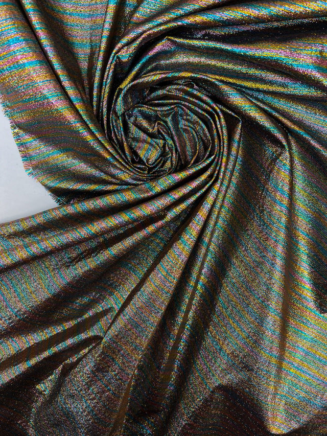 Lurex Polyamide Woven Stripe Fabric