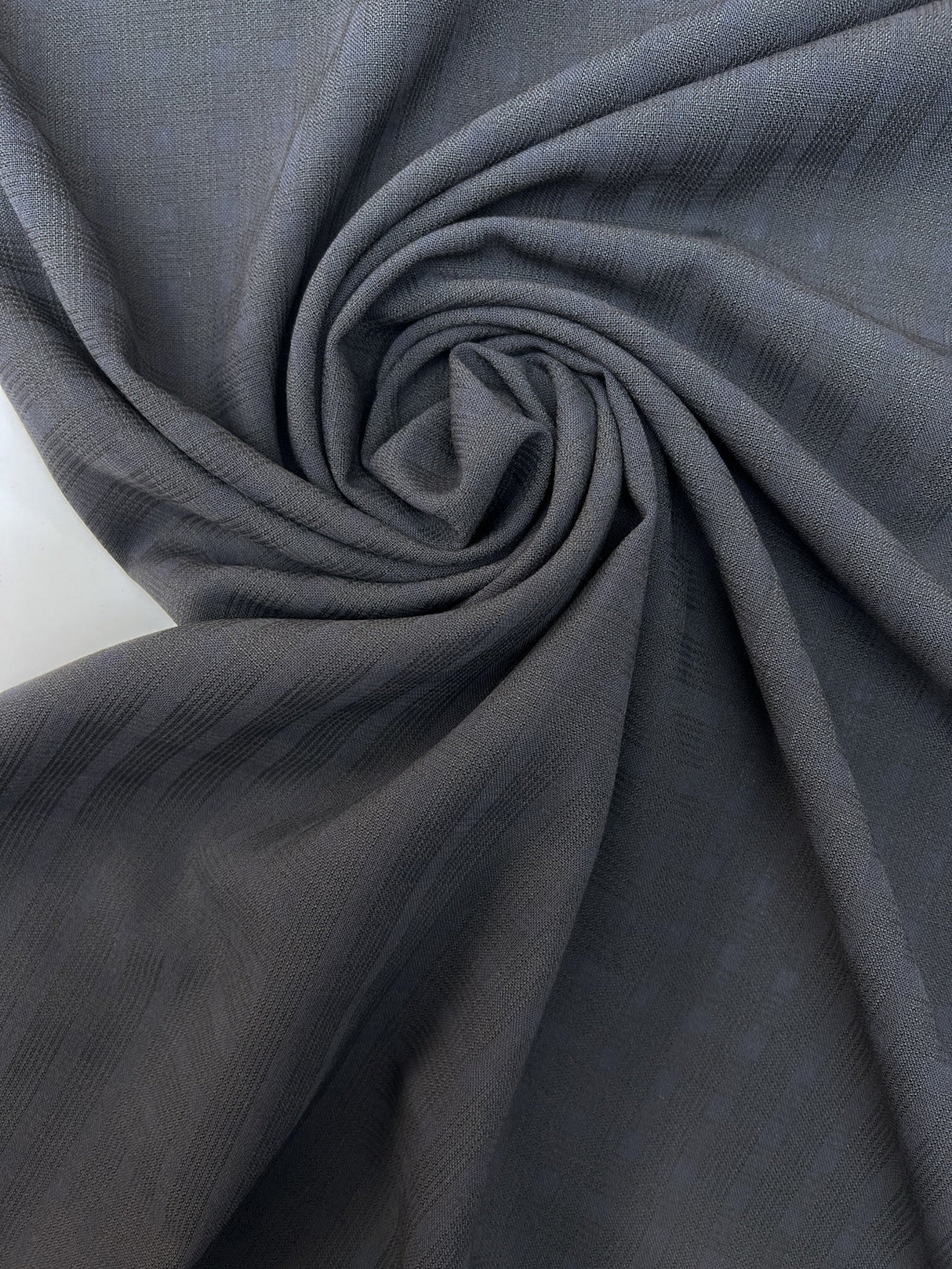 Wool Crepe Gray Blue Fabric