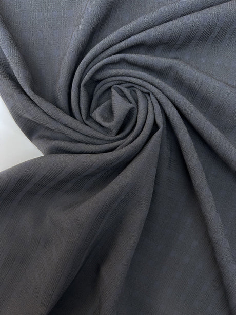 Wool Crepe Gray Blue Fabric