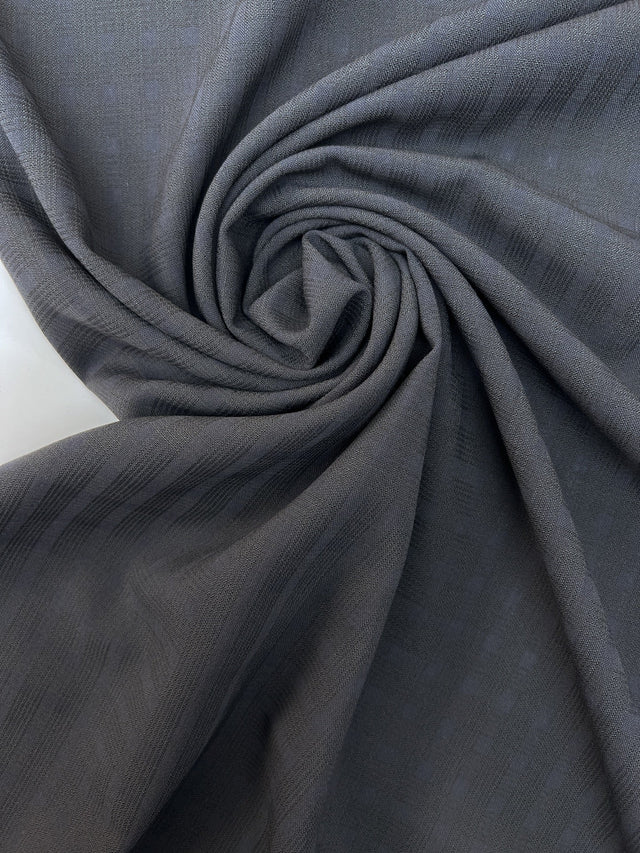 Wool Crepe Gray Blue Fabric