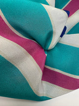 Silk Crepe Printed Cream Stripe