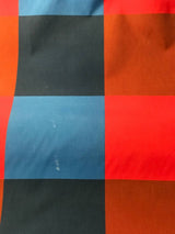 Polyamide Checked Fabric Red Brown Blue