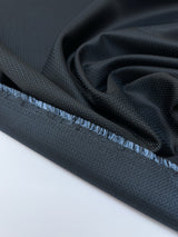 Jacquard Wool Fabric Blue Black