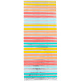 Wilton Yellow, Orange, Red and Blue Striped Treat Bags and Ties, 20-Count