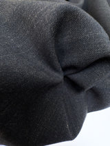 Polyester Virgin Wool Blend Melange Gray Stretch Fabric