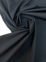 Italian Black Wool Striped Fabric