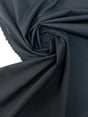 Italian Black Wool Striped Fabric