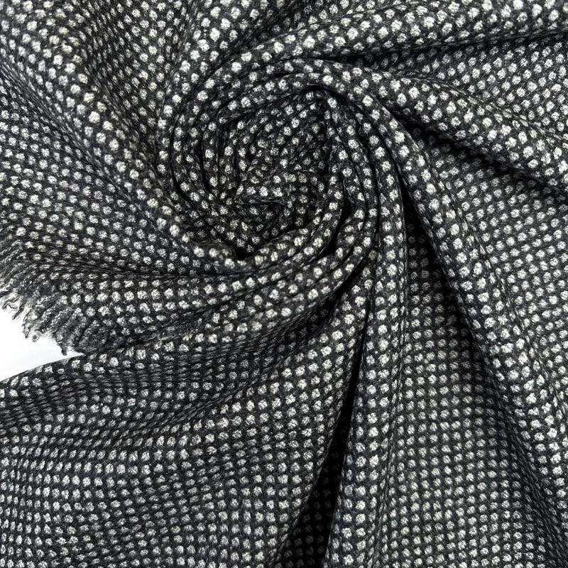 Wool Shades White Black Fabric