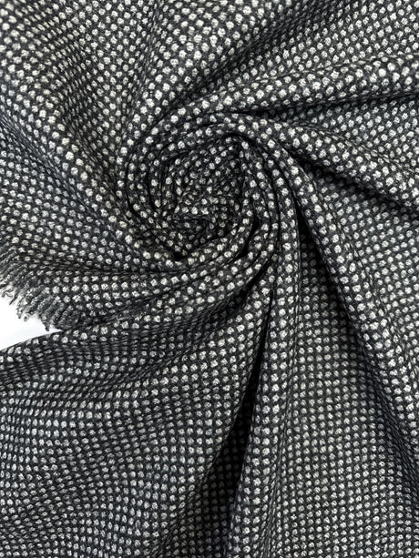 Wool Shades White Black Fabric