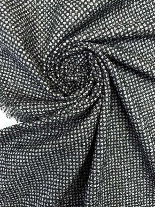 Wool Shades White Black Fabric