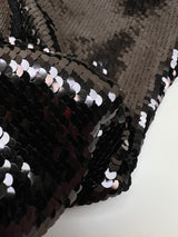Black Knitted Sequins Polyamide Elastane