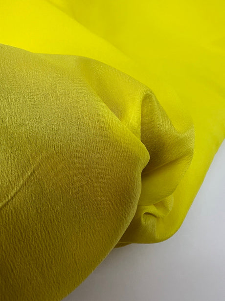 Stretch Crinkled Fabric Yellow Green