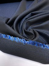 Wool Changeant Fabric Blue Black