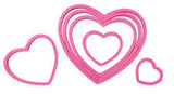 Wilton Plastic Nesting Heart Cookie Cutter Set, 6-Piece