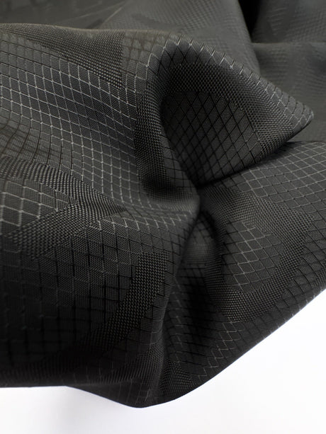 Viscose Cupro Lining Fabric Black Graphic