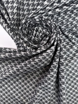 Houndstooth Knitted Polyamide Elastane Gray Black