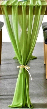 Chiffon Wedding Table Runner Fabric - Sheer Flowing Chiffon, 14" Wide x 120" Long, Ivory (1 Runner)