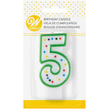Wilton Green Number 5 Birthday Candle