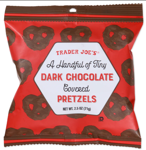 Traders Joe's A Handful of Tiny Dark Chocolate Covered Pretzels