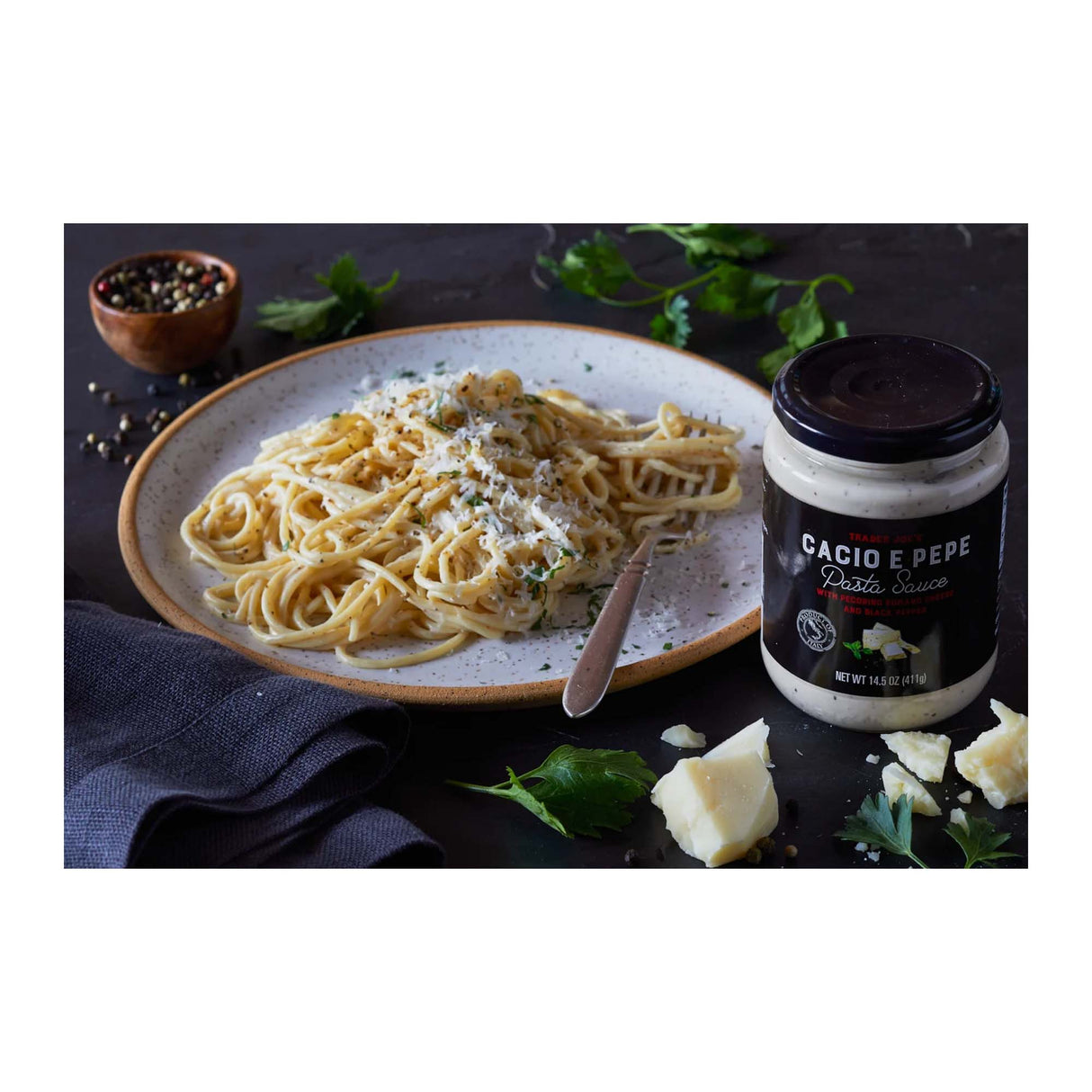 Cacio E Pepe Pasta Sauce – Creamy Pecorino Romano & Black Pepper Classic