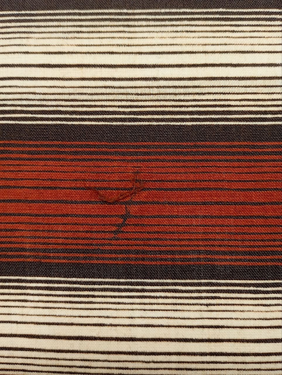 Wool Striped Fabric Brown Beige