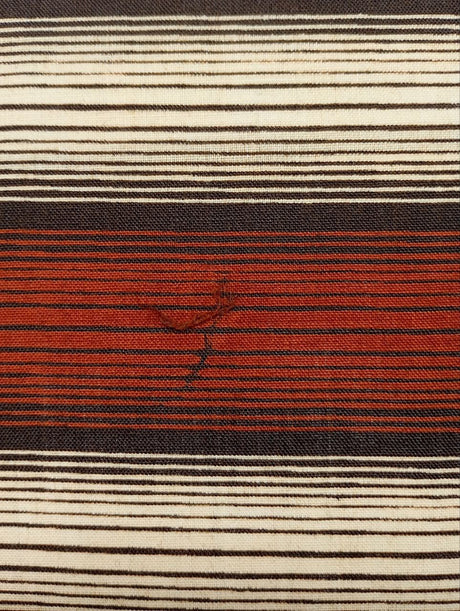 Wool Striped Fabric Brown Beige