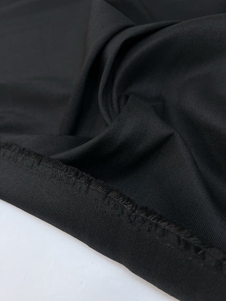 Black Cotton Polyamide Casual Fabric