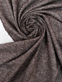 Wool Cotton Knitted Houndstooth Gray-Brown