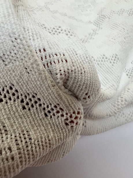 Polyamide Elastane Knitted Geometric White
