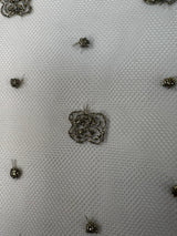 Lace Embroidered Golden Pink