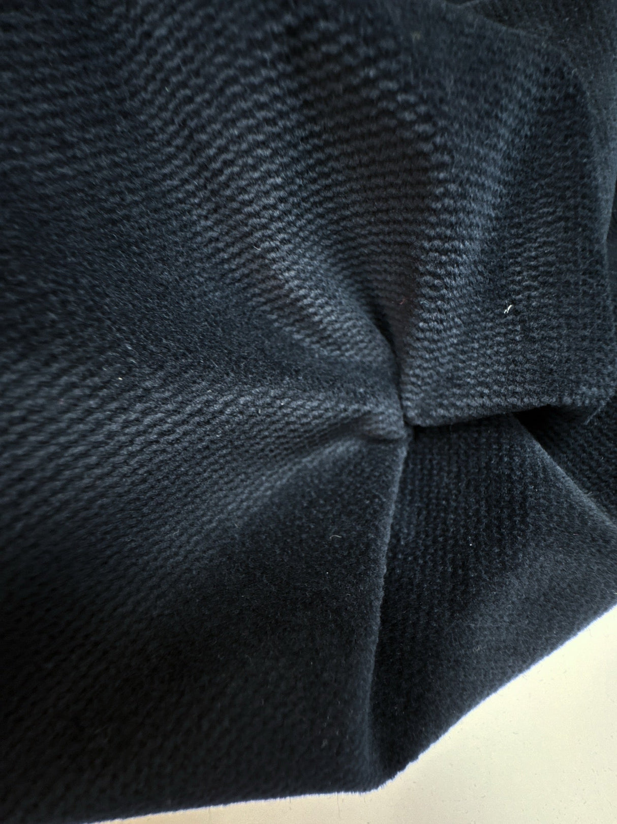 Blue Cotton Viscose Velour